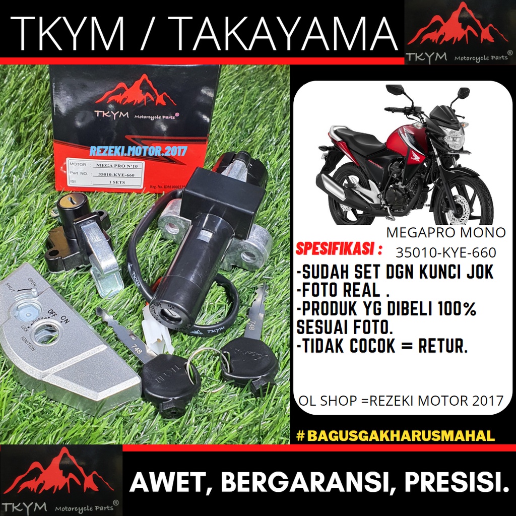KUNCI KONTAK SET HONDA MEGAPRO MONO , VERZA , CB150 OLD, CB150 LED TAKAYAMA TKYM BERKUALITAS