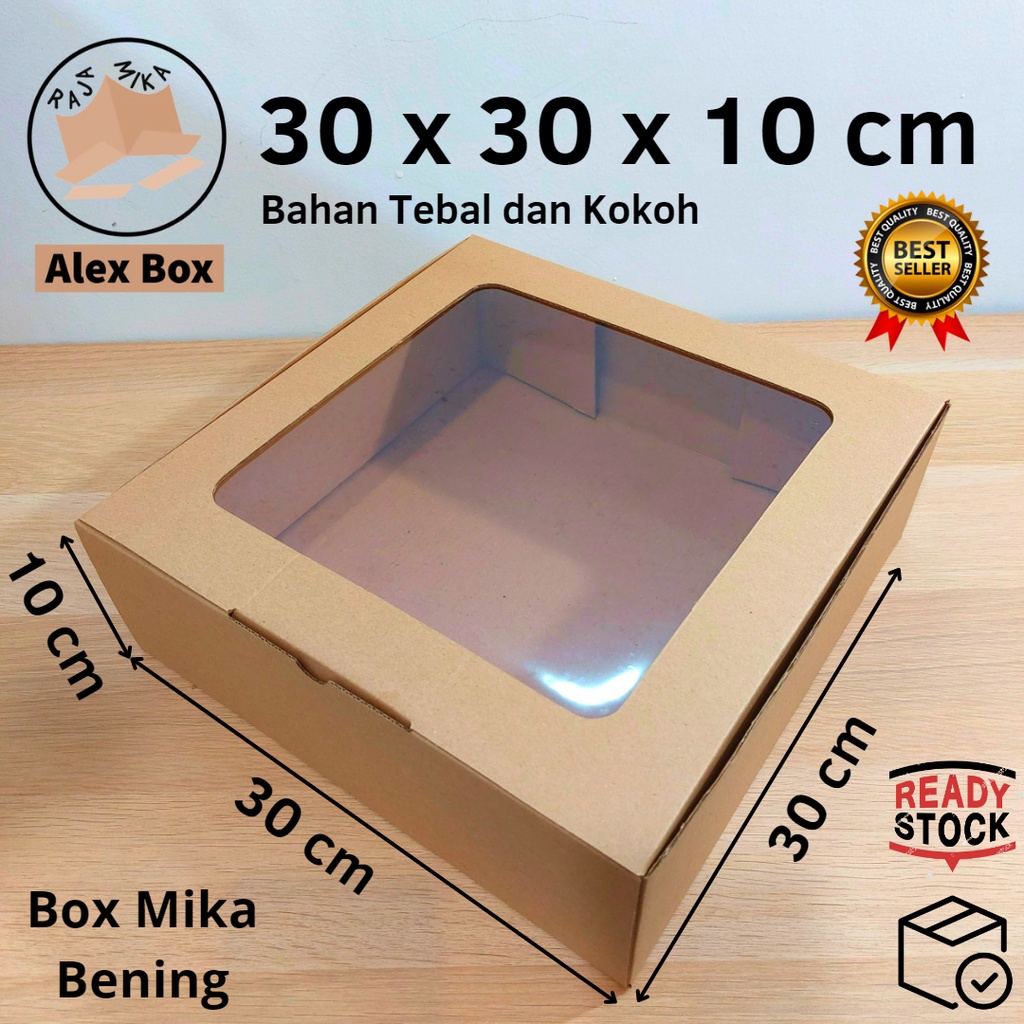 

Kardus Mika 30 x 30 x 10 cm... model diecut, untuk kue hampers dll