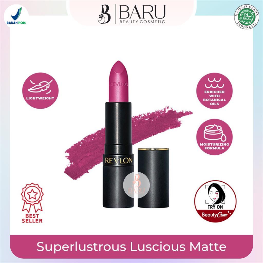 REVLON Superlustrous Luscious Matte Lipstick | Perona Bibir | Pewarna Bibir | Lipstick | Kosmetik Bi