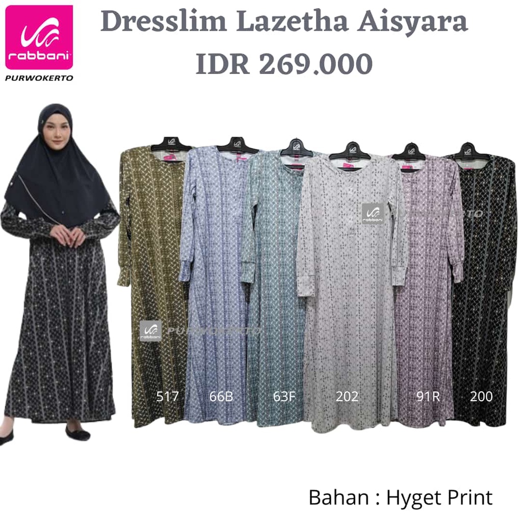 DRESSLIM LAZETHA AISYARA RABBANI - GAMIS RABBANI LAZETHA AISYARA