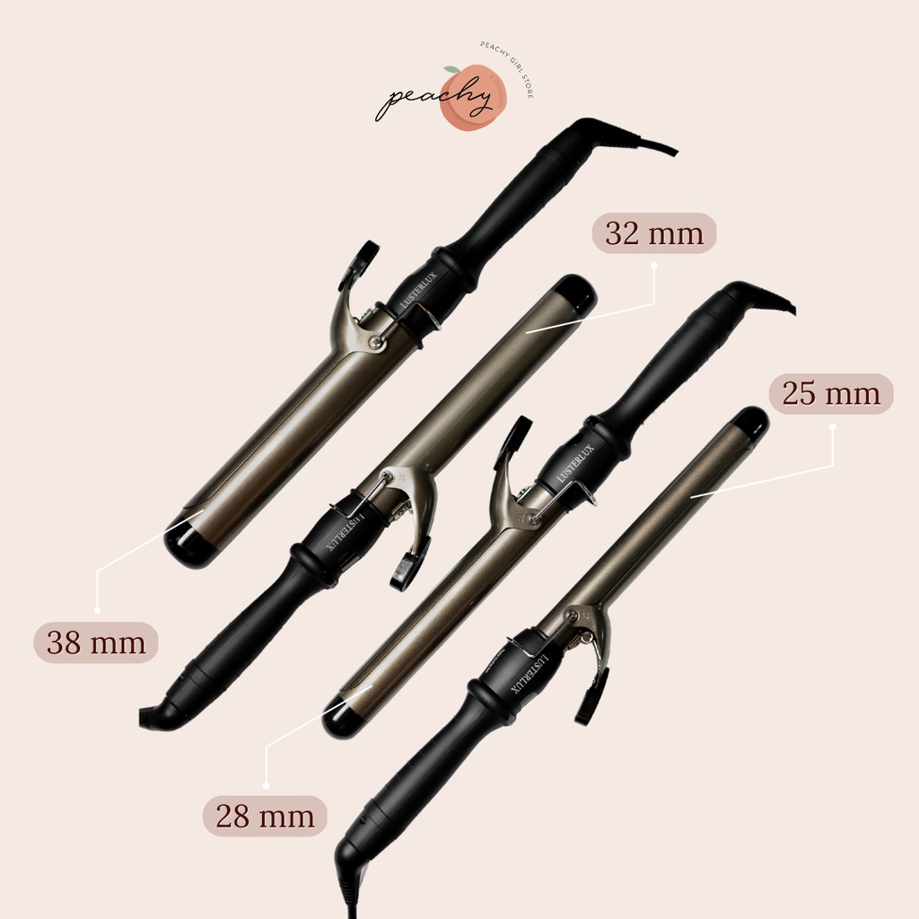 LUSTERLUX CURLING IRON Catokan Rambut untuk Curly, Keriting, Wavy Diameter 25mm/ 28mm/ 32mm/ 38mm