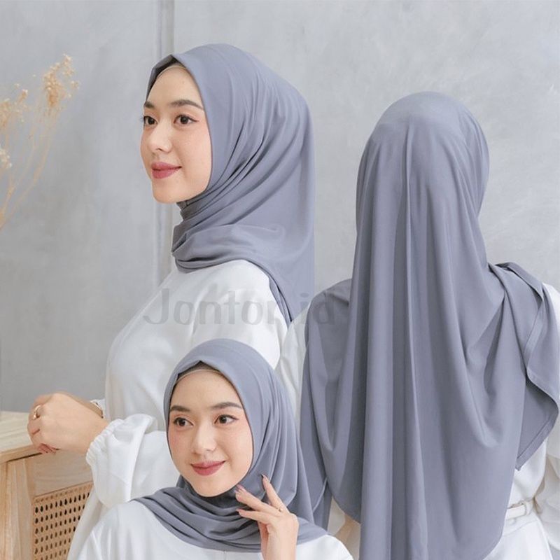 Hijab Jilbab segitiga instan Jersey /Kerudung Instan Jersey/SegiTiga Instan