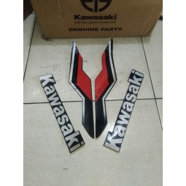Striping stiker fairing bawah Ninja rr new 2015 oren