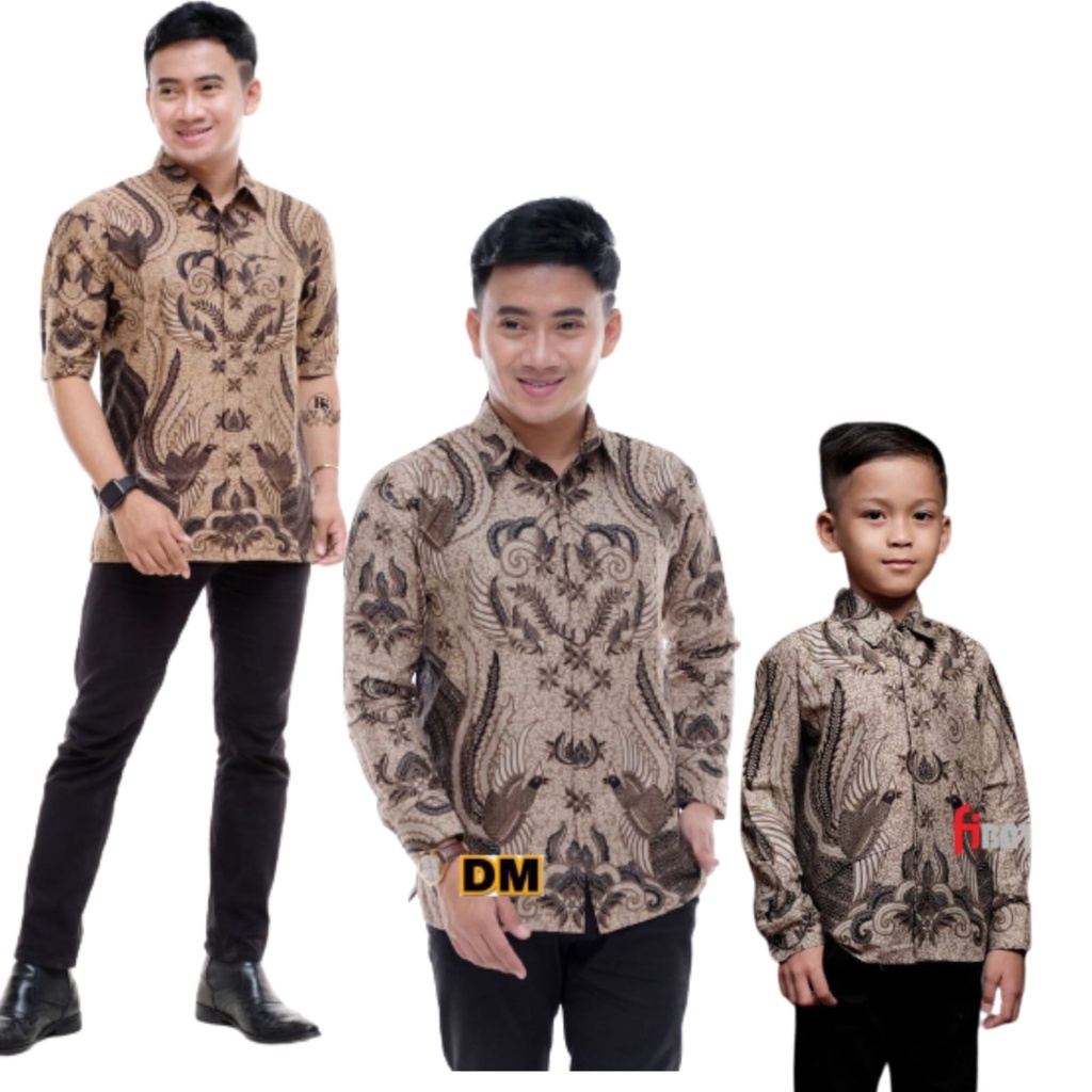 KEMEJA HEM BATIK M L XL XXL COUPEL AYAH ANAK MOTIF IROMEN CKLT