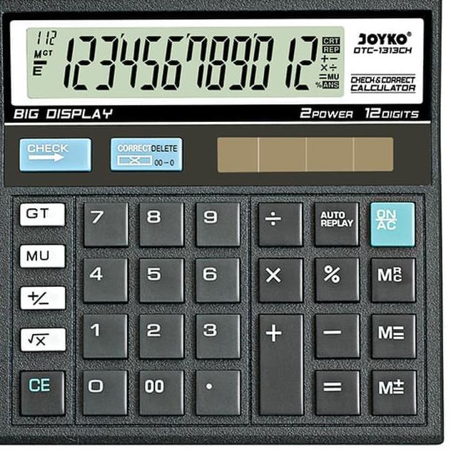 

New!! Calculator Kalkulator Joyko DTC-1313CH 12 Digits Check Correct ン