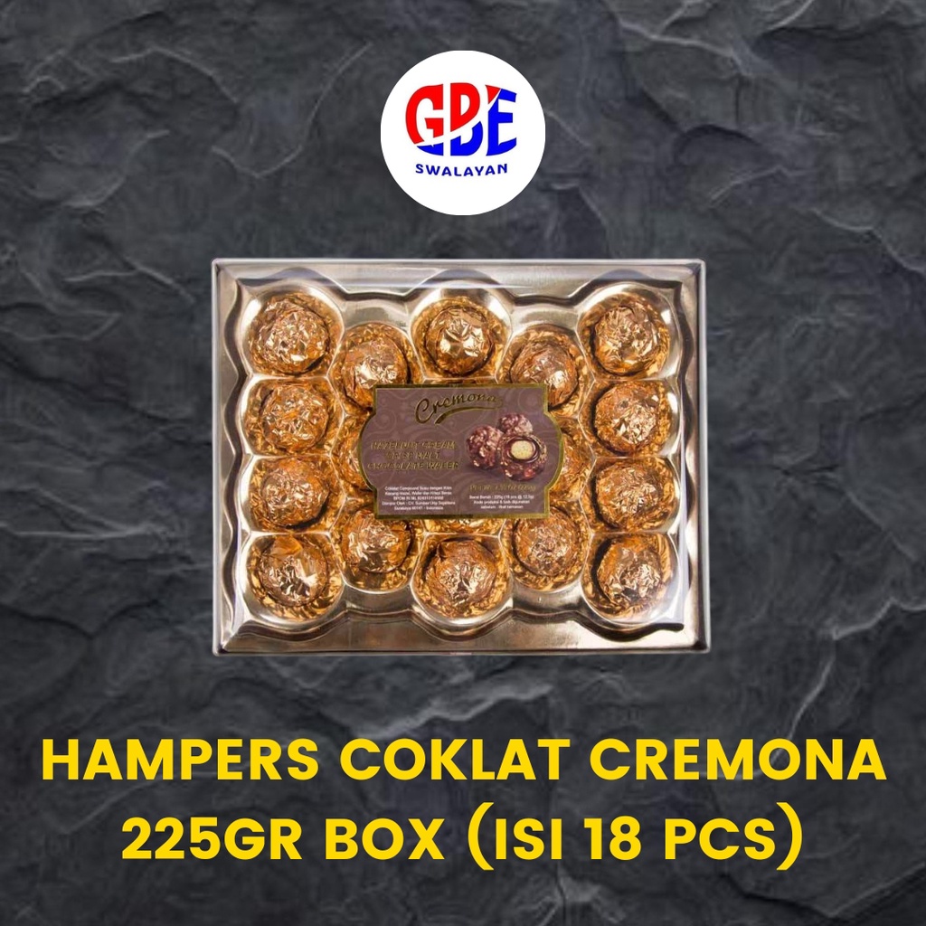 

Hampers Cremona Hazlenut Cream Crisp malt Chocolate Wafer isi 18 225gr