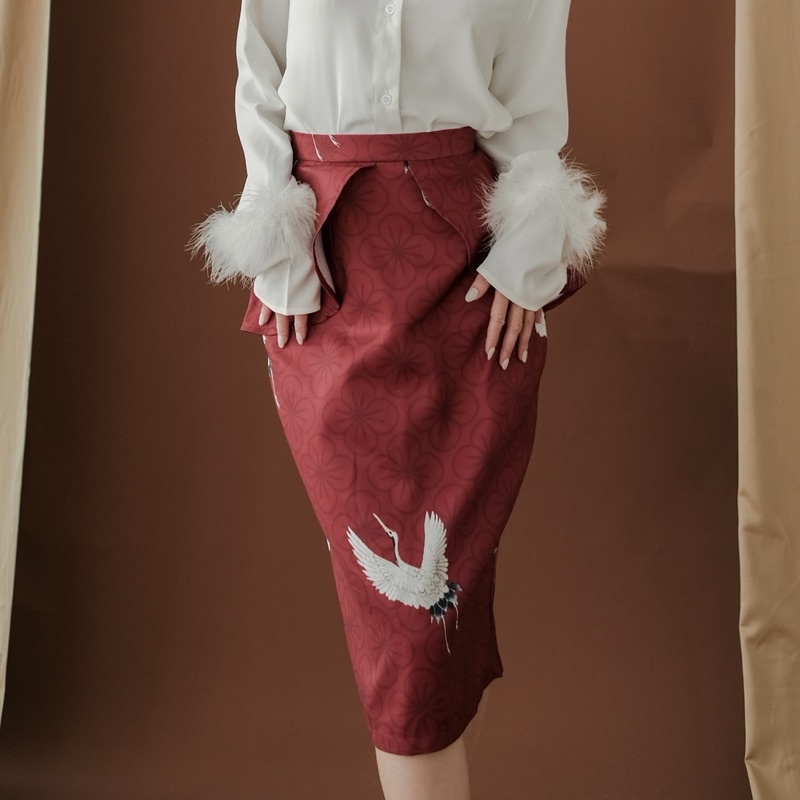 [ WEARING INS ] Emerard Skirt | Skirt Modern | Skirt Chongsam