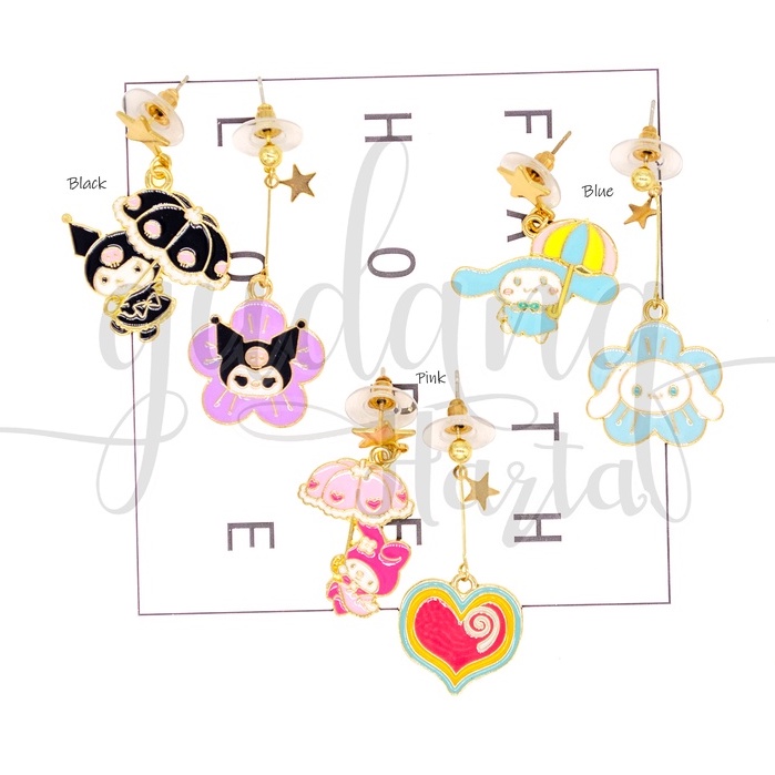 Anting Stud Wanita Karakter Lucu Sanrio Earring Motif Melody Kurumi GH 203468