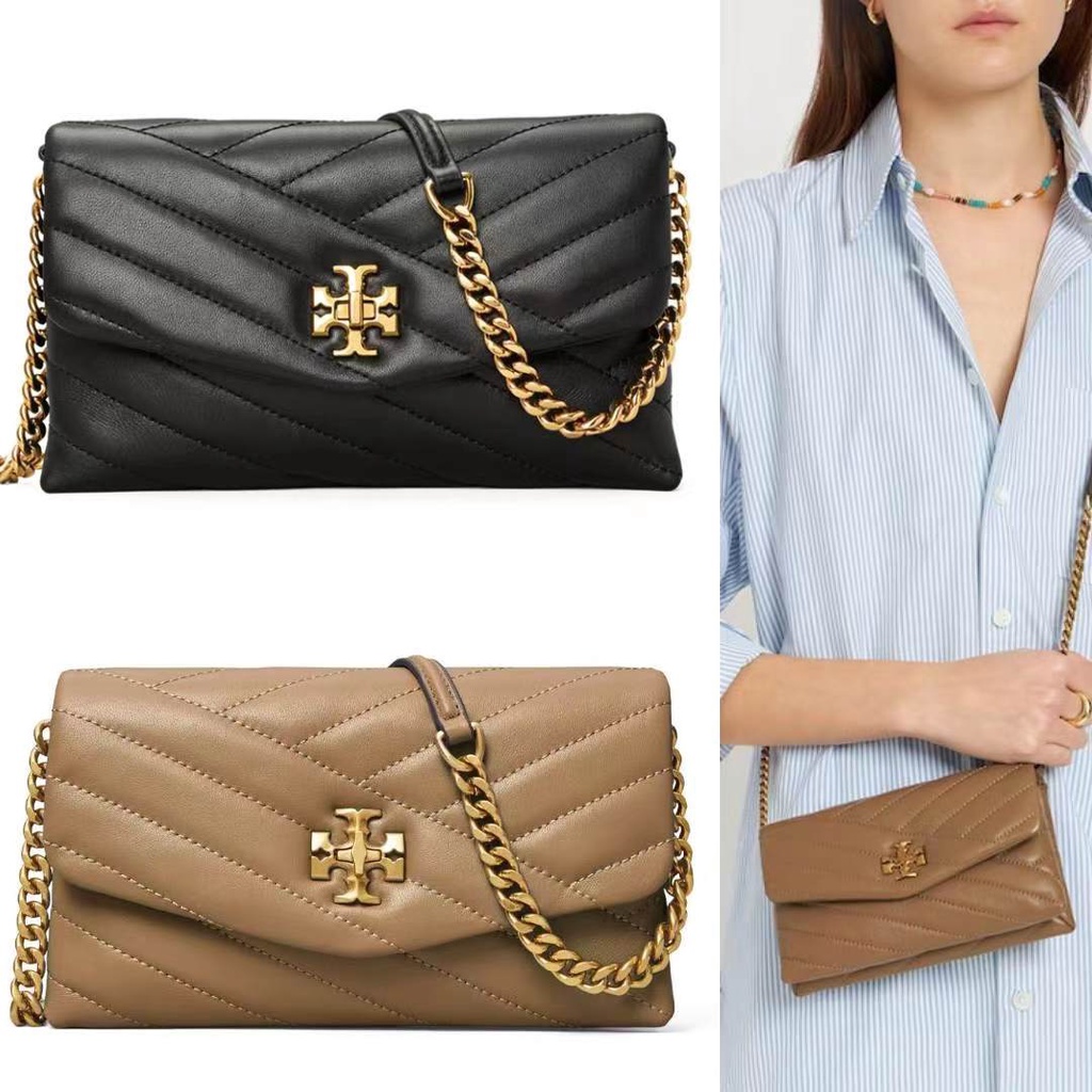 [Instant/Same Day]TB Original 318093 Kira Chevron Chain Bag Sheepskin Crossbody Bag Shoulder Bag