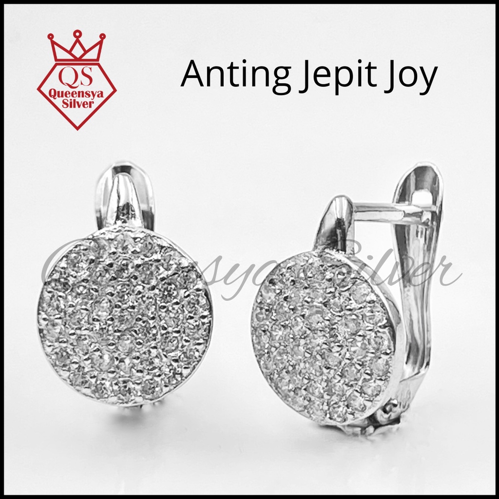 Anting Perak | Anting Jepit Perak Lapis Emas Joy Queensya Silver