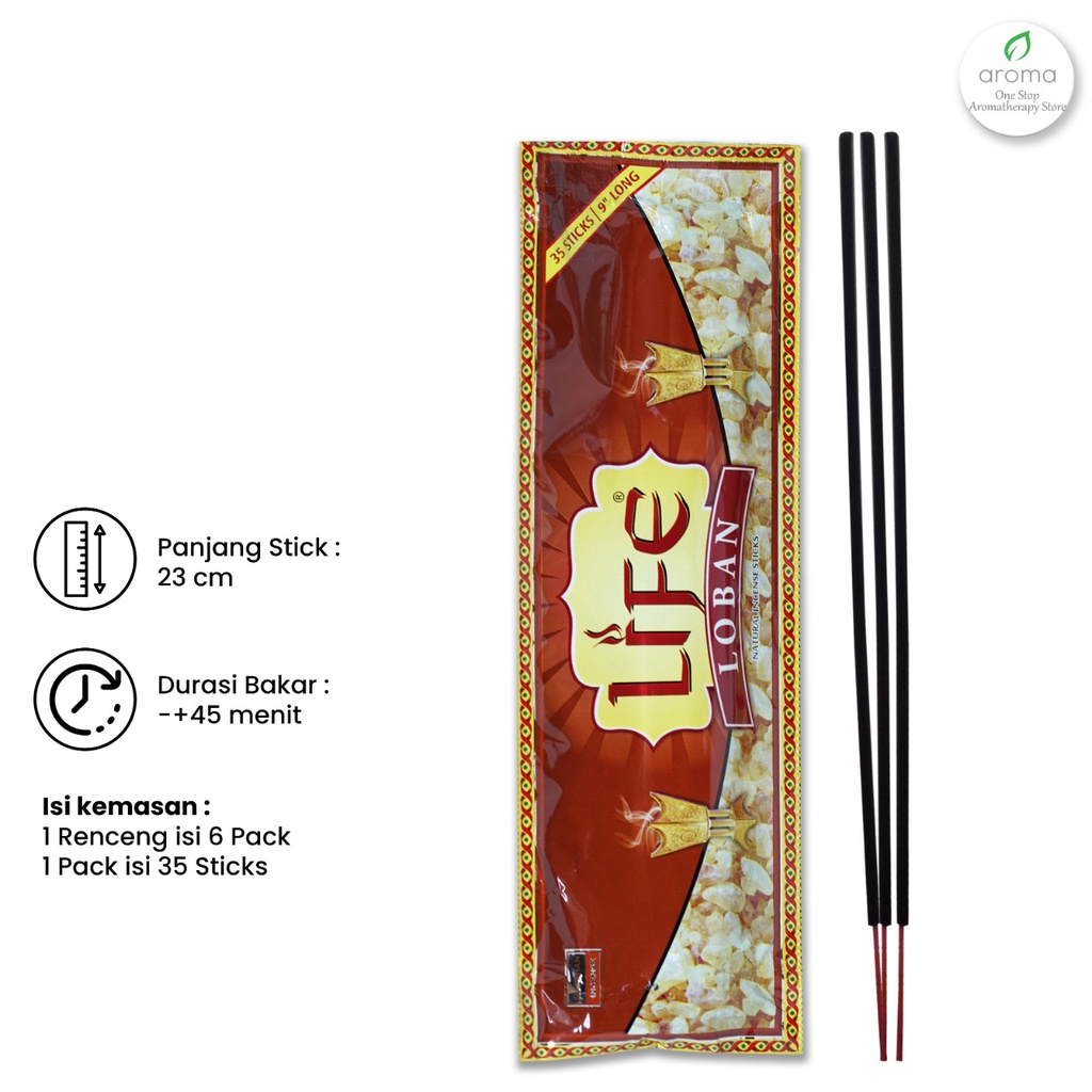 Dupa India (Aromaterapi) Pouch Plastic - Darshan Loban 35 sticks