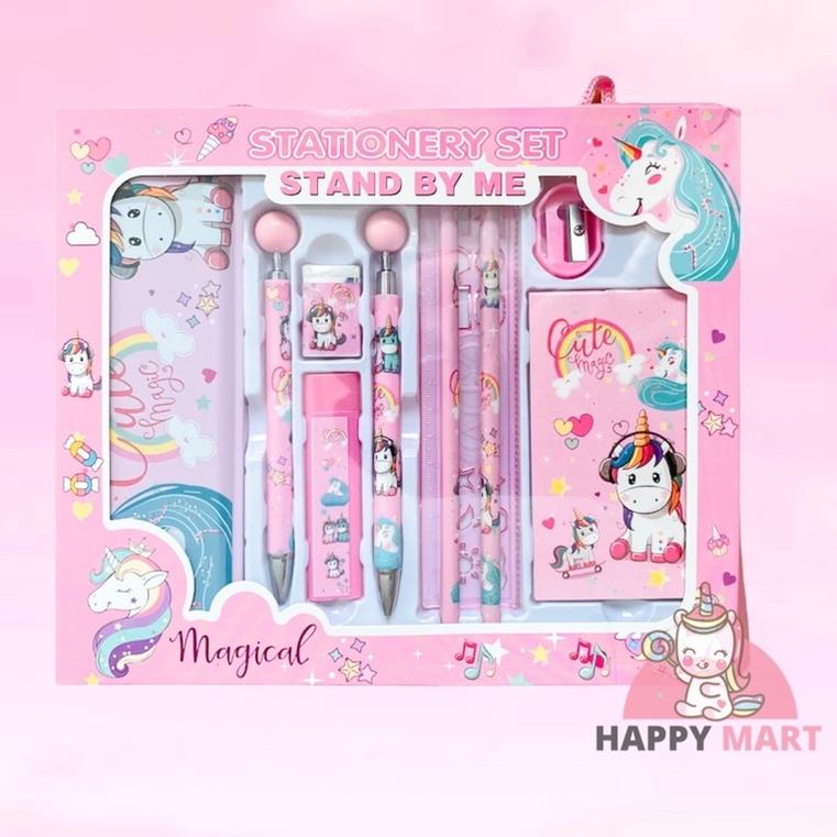 

(P-B3B-☛) tempat pensil set pensil mekanik unicorn / pony / frozen proses cepat