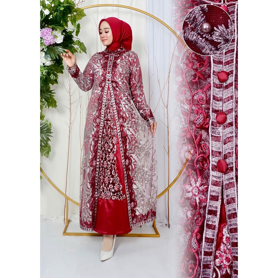 LUBUK.ASTORE//Gamis SHANGRILLA 1//MODEL BAJU GAMIS BRUKAT KONDANGAN TERBARU TERLARIS TAMPAK MEWAH EL