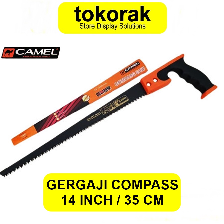 GERGAJI KAYU LANCIP 14 INCH CAMEL GERGAJI KOMPAS COMPASS SAW TEFLON