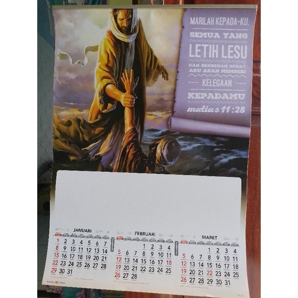 

kalender dinding 2023 motif nasrani Yesus