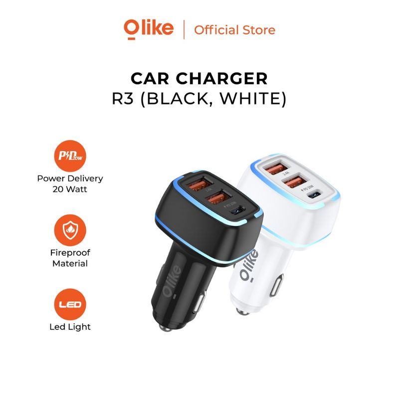 OLIKE Car Charger R3 Fast Charging Quick Charging 3A Power Delivery