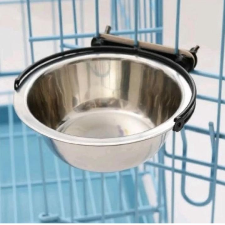 Berkualitas Tempat makan mangkok stainless kucing anjing jepit kandang made in china bowl mangkuk