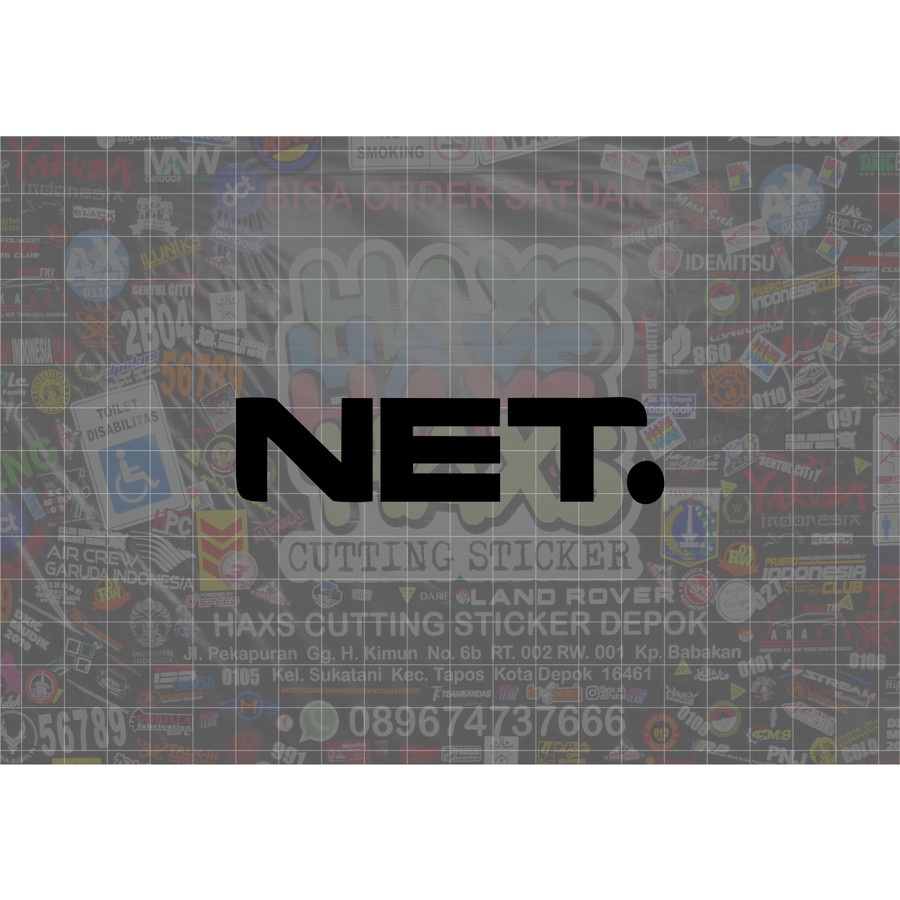 Cutting Sticker NET Ukuran 10 Cm Untuk Motor Mobil