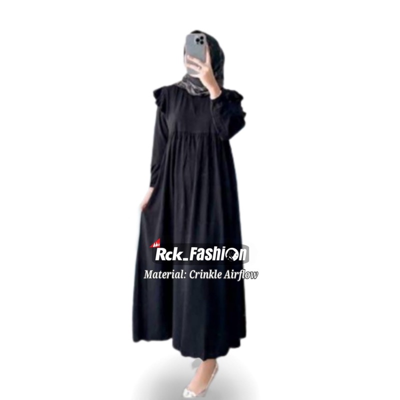 AZARA MIDI DRESS BAHAN CRINKLE AIRFLOW