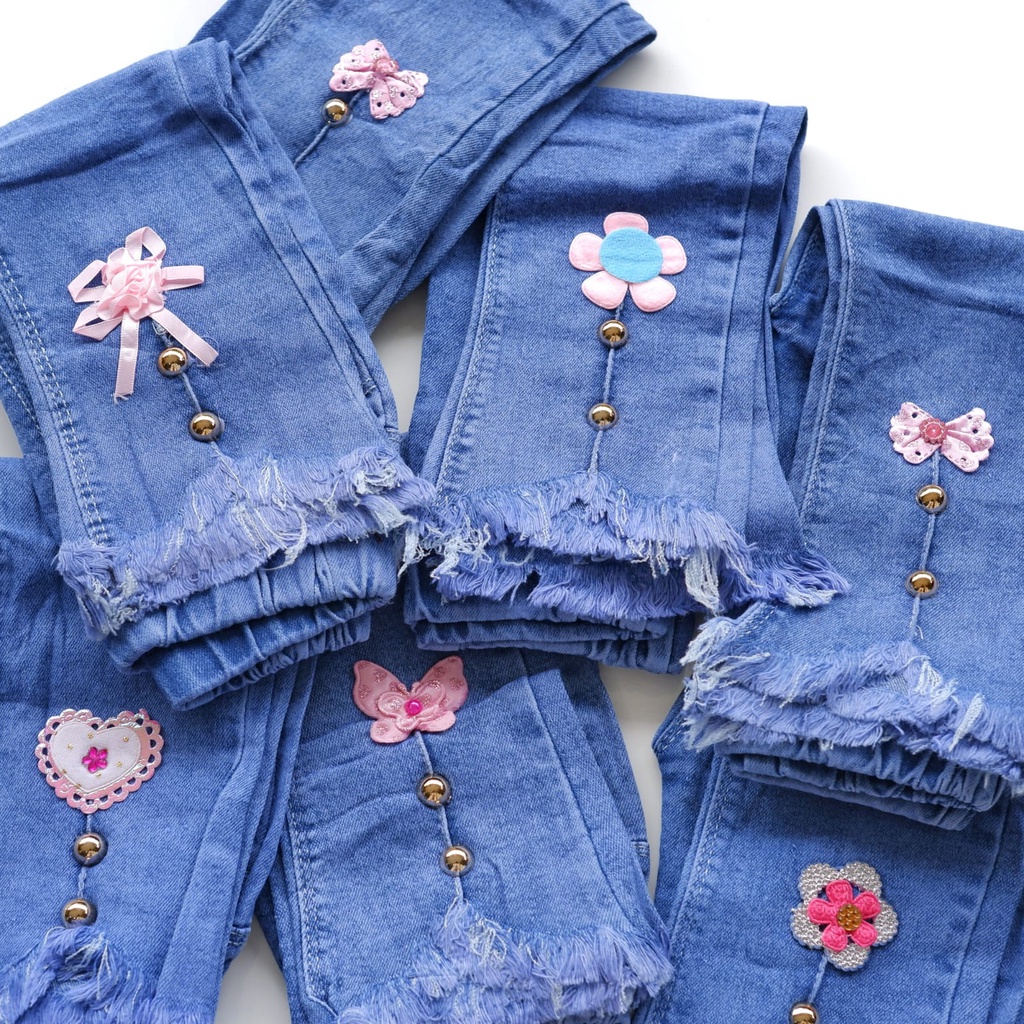 Celana Jeans Panjang Anak Perempuan Import 2-6Tahun Mutiara MUTE