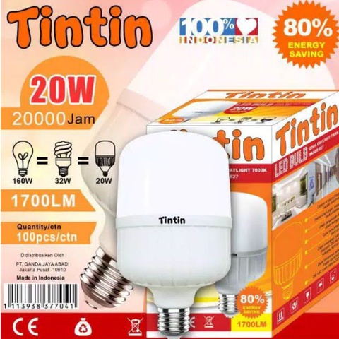 Lampu LED 20 Watt Tintin