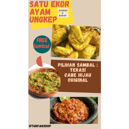 

ayam ungkep bakar dan goreng satu ekor