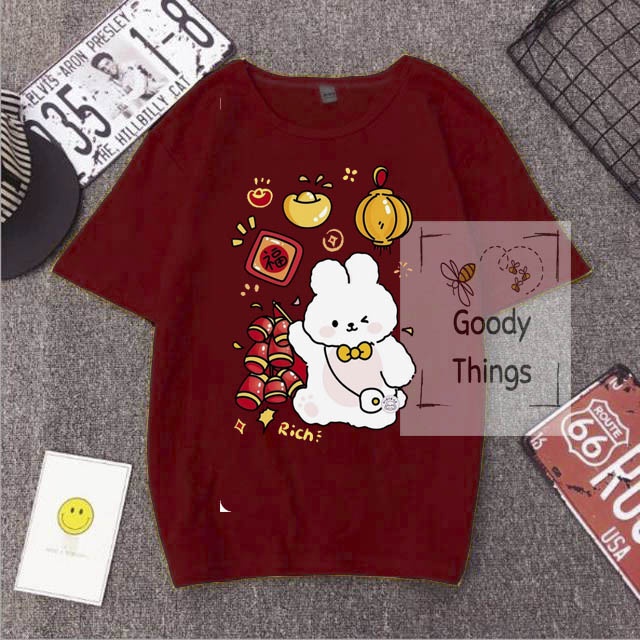 KAOS CHINESE NEW YEAR 2023 4 RABBIT / COUPLE KELUARGA FAMILY