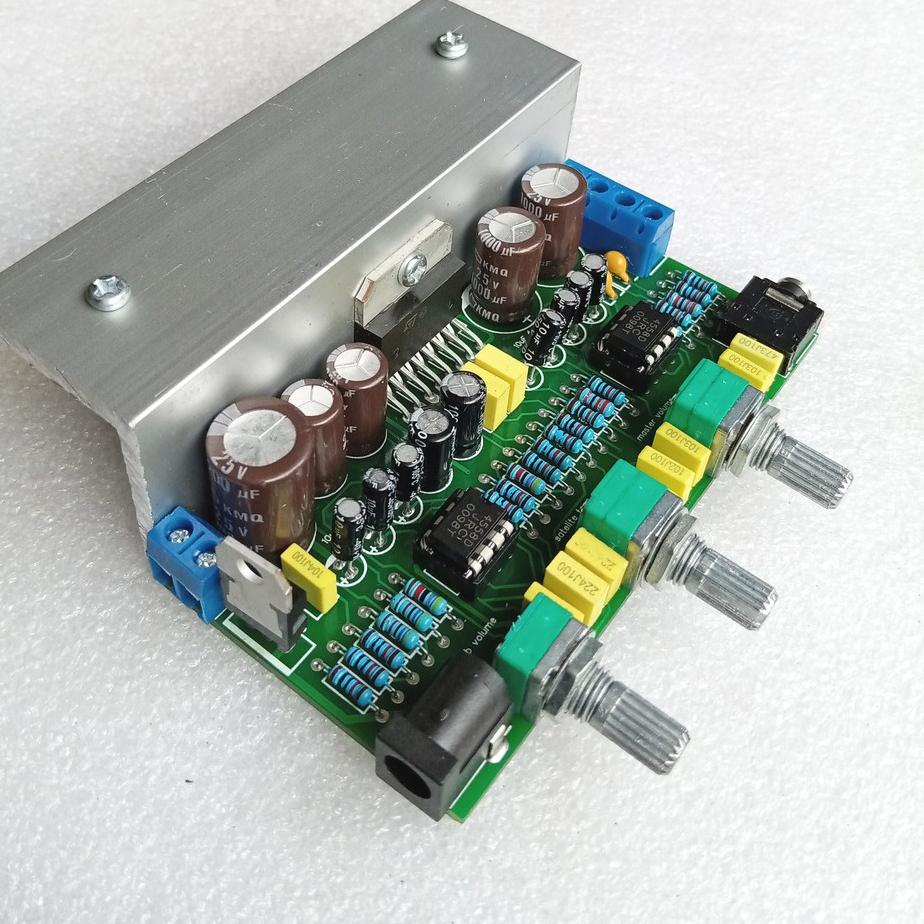 Stok Terbaru Modul 2.1 TDA7377 Power Amplifier 2x 15W Plus 2x JRC4558 Filter Subwoofer 30w