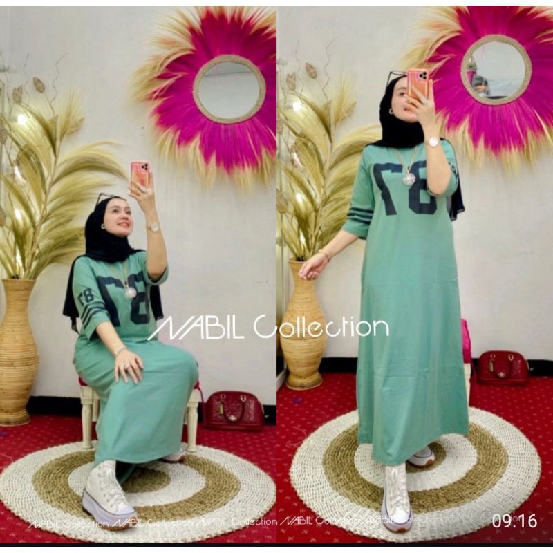 GAMIS WANITA KAOS TERBARU BY NABIL 87 KEKINIAN PREMIUM