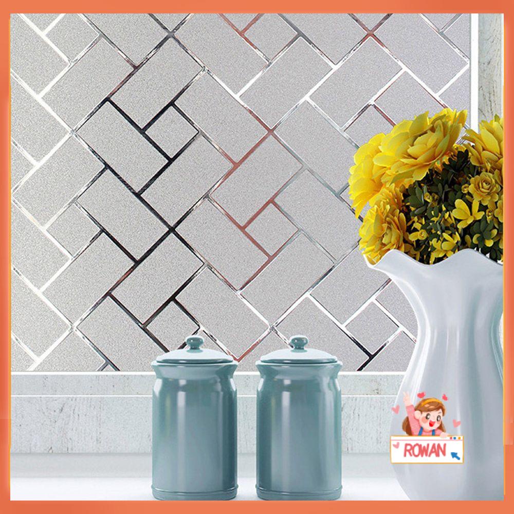 R-flower Kaca Film Kaca Aksesoris Penangkap Surya Frosted Etsa Dekorasi Rumah Stained Paper Hias