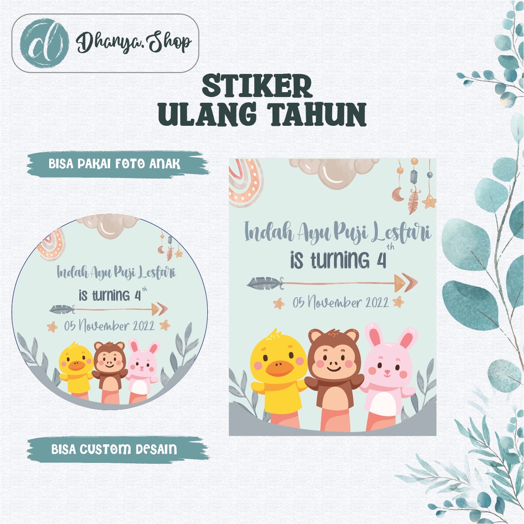 

Stiker / Kartu Ulang Tahun Anak / Undangan Ulang Tahun (GIRL) Part 2