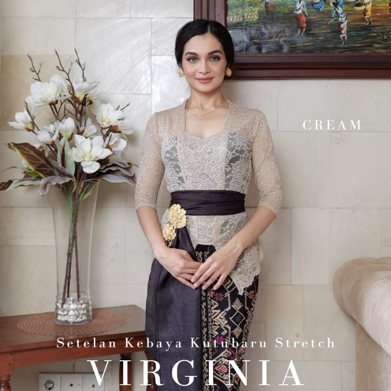 Setelan Kebaya Jadi Lengan Pendek Virginia