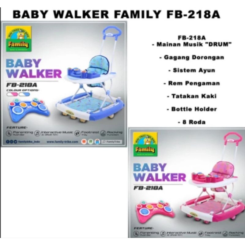 Baby Walker Kereta Bayi Stroller First Step Family Famili FB-218A FB 218 A Original
