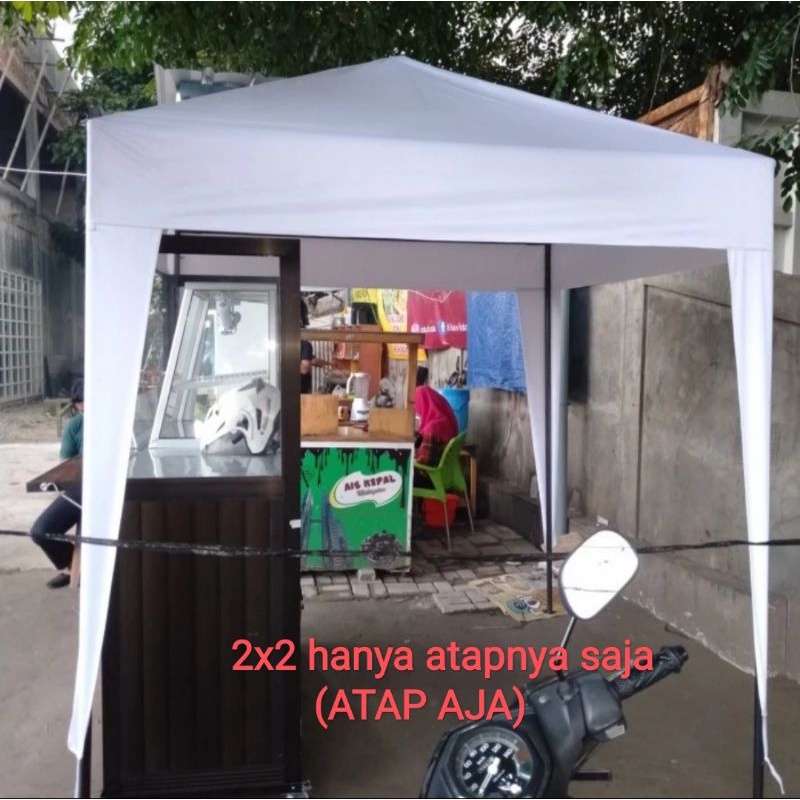 ATAP TENDA CAFE 2X2 HANYA ATAP TERPAL COVER KAIN TUTUP TENDA MURAH