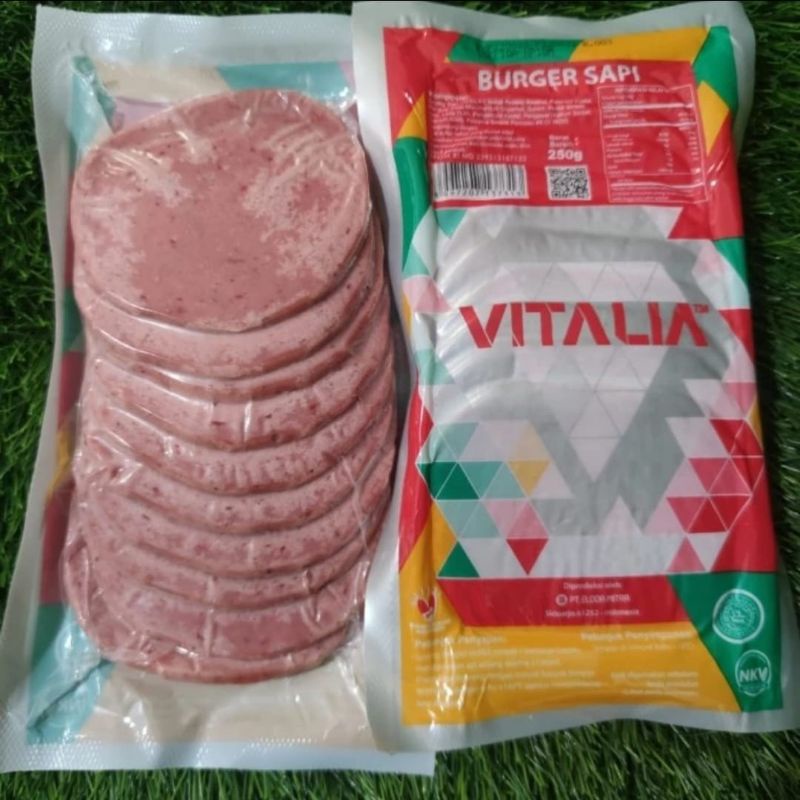 

VITALIA BURGER SAPI 250gr isi 10 pcs