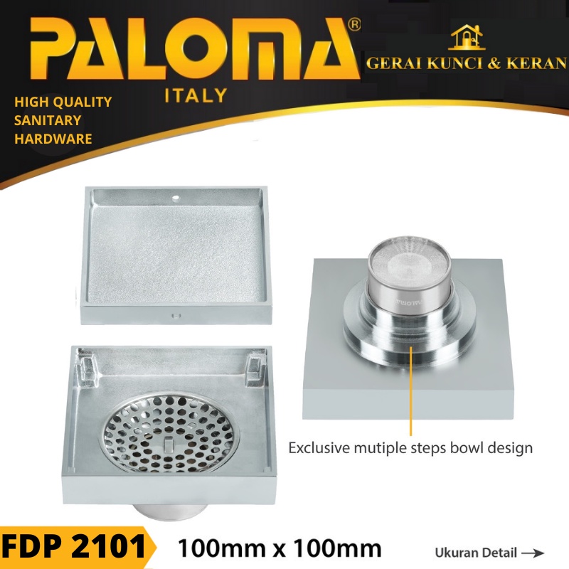 FLOOR DRAIN FDP 2101 PALOMA Strainer Saringan Got Kamar Mandi ANTI BANJIR BAU SERANGGA KECOA TIKUS