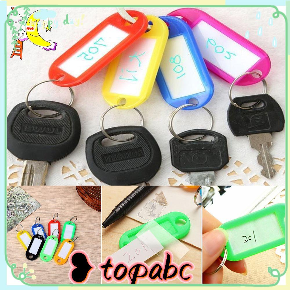 Top5/10pcs Gantungan Kunci Plastik ID label Luggage Tag Perhiasan