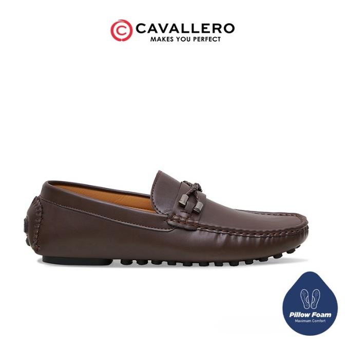 Sepatu Pria Casual Loafers Cavallero Osvaldo Coklat