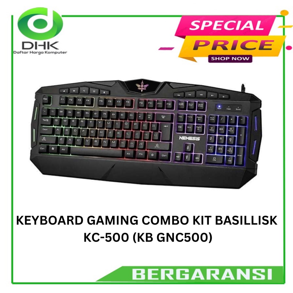 KEYBOARD GAMING COMBO KIT BASILLISK KC-500 (KB GNC500)