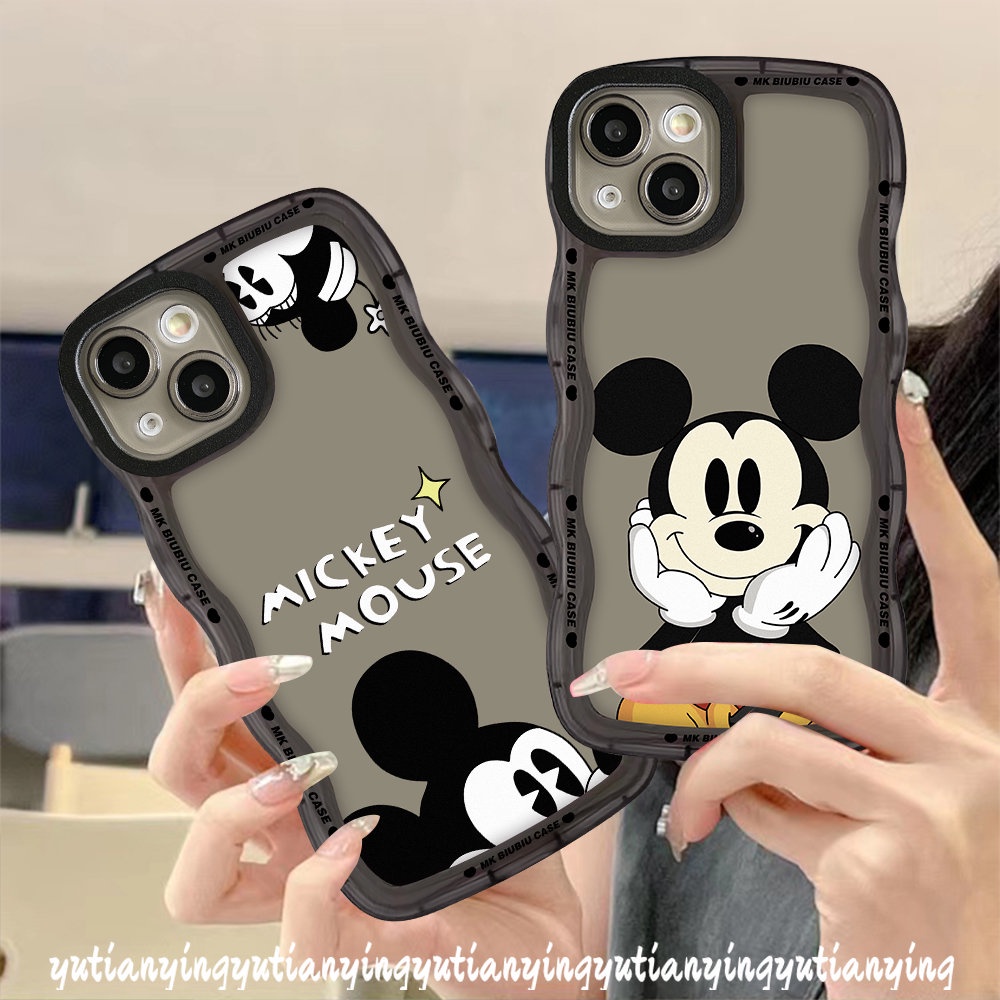 REDMI Casing Redmi10 9A 9T 9C 10A 10C 9a1 A1+Note 11Pro+9 8 10 11 10s 9Pro Note 9s 11s 10Pro POCO M3 X3 NFC Pro Mi 11T Pro Kartun Couple Mickey Mouse Soft TPU Wavy Edge Sarung