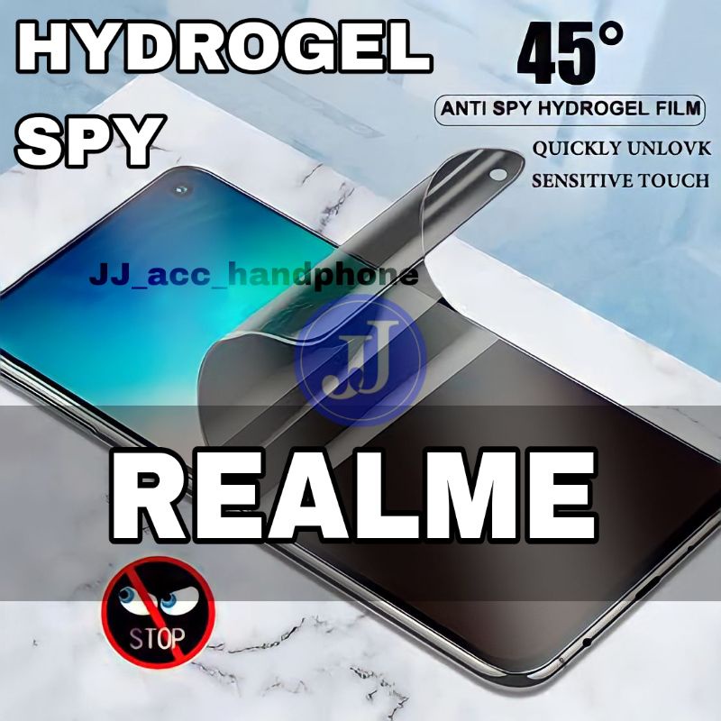 TEMPERED PELINDUNG LAYAR HYDROGEL ANTI SPY REALME 10 5g PRO PRO+ NARZO 50I 50A PRIME C33 10 PRO+ 5G GT NEO 2 GT MASTER GT 2 PRO GT NEO 3 C30S C55