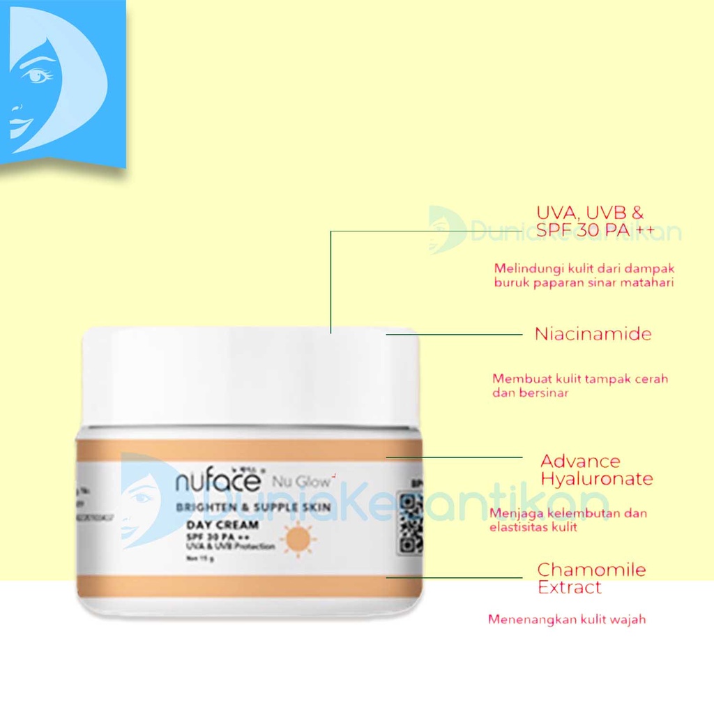 Nuface Nu Glow Brighten &amp; Supple Skin Day &amp; Night Cream Nu Glow Acne Prone Care Night Gel Day Cream Nuface Hydralock &amp; Youthful Night Cream Malam - Skincare Fuji