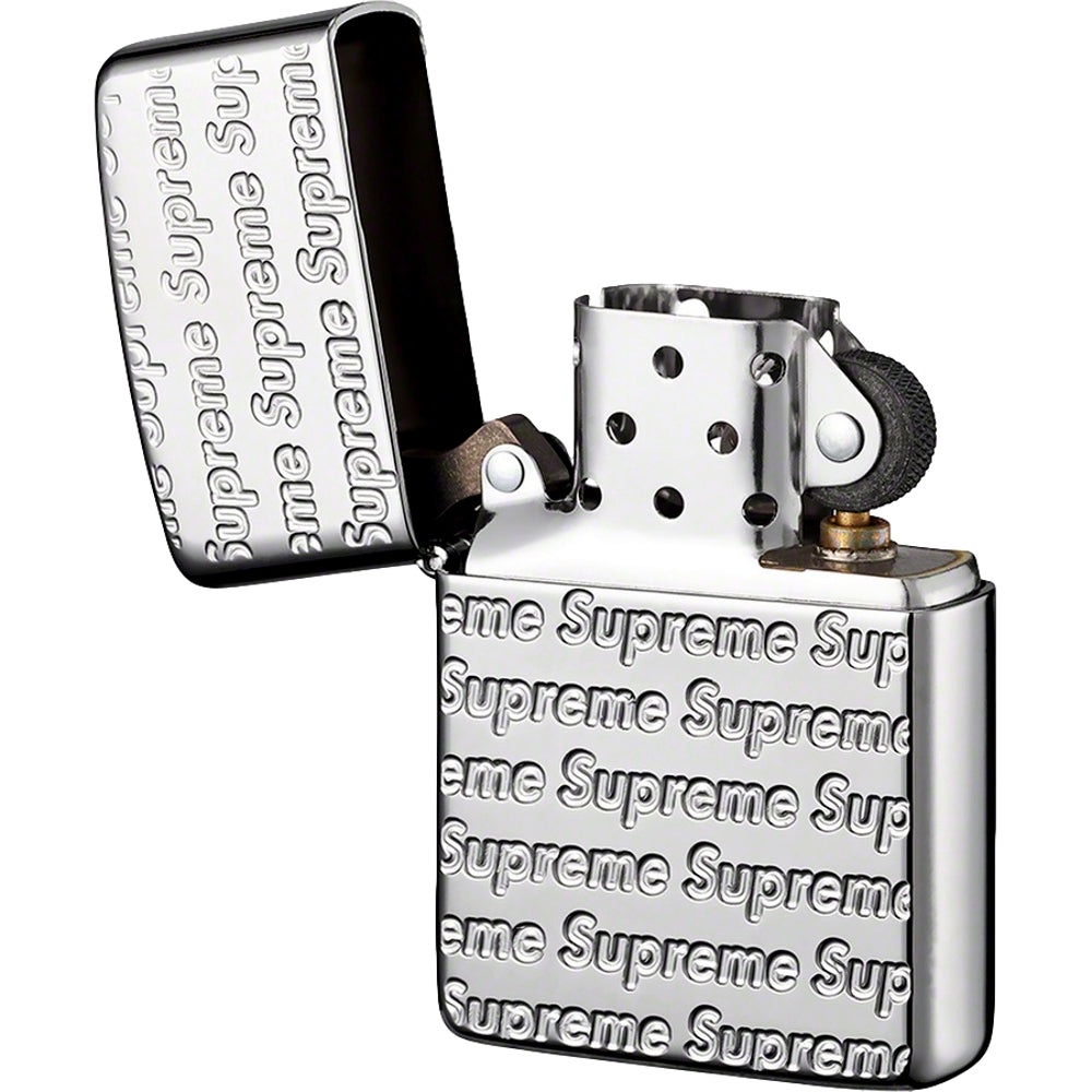 Spreme Repeat Engraved Zippo Silver 100% Original