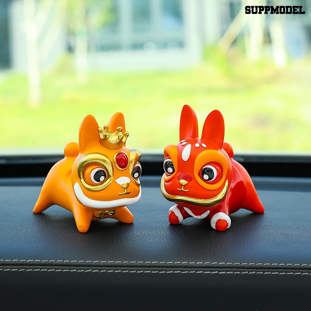[Auto] Ornamen Kelinci Gaya Cina Menggemaskan Tahun Baru Maskot Bunny Patung Dashboard Boneka Dekorasi Rumah