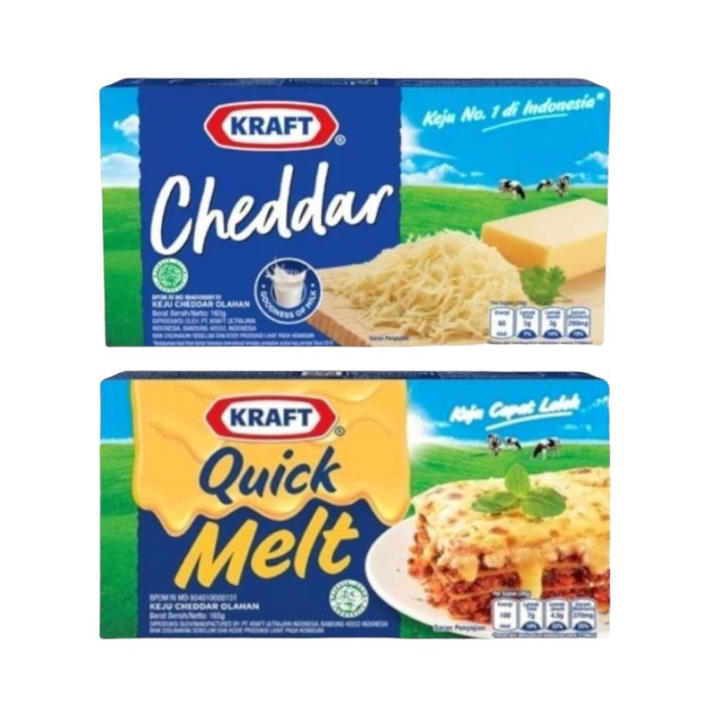 

exp Juli 2025 Keju Kraft Cheddar Quick Melt 160gr