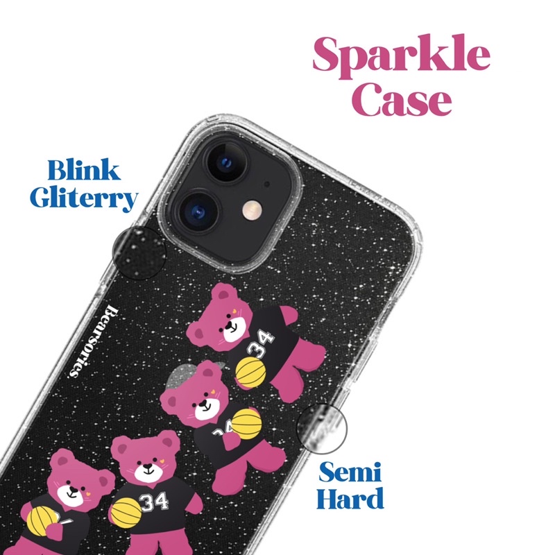 Casing iPhone Glitter / Sparkle Case Bearie Zeezie Basketball