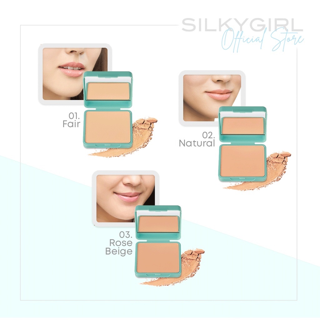 SILKYGIRL Pure Fresh Oil Control Pressed Powder All In One SPF 45