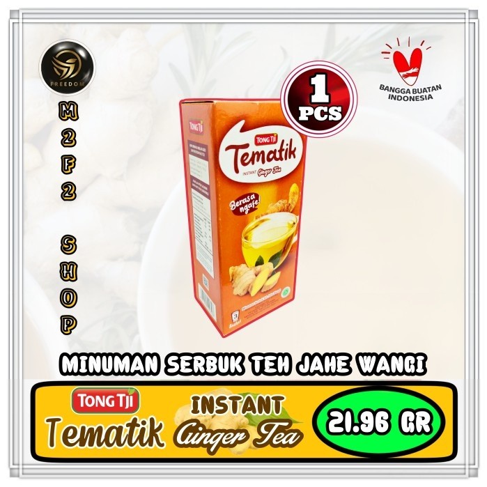 

Teh Bubuk Tong Tji Tematik Rasa Jahe Wangi | Ginger Tea - 21,96 gr (Kemasan Pack)