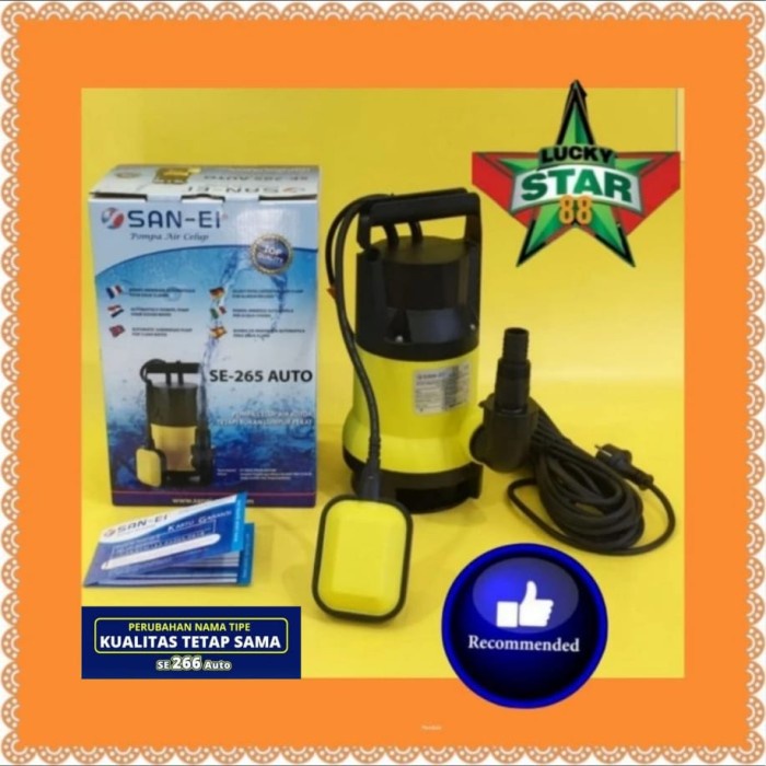 Pompa Pompa Celup Air San Ei 265 250Watt Otomatis Submersible Air Kotor