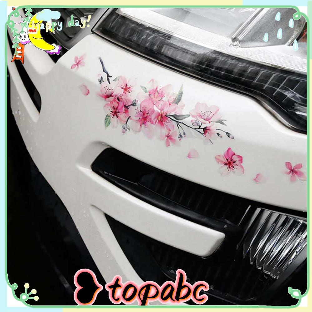 Top Sakura Stiker Mobil Aksesoris Eksterior Scratch Creative Marks Headlight Decal